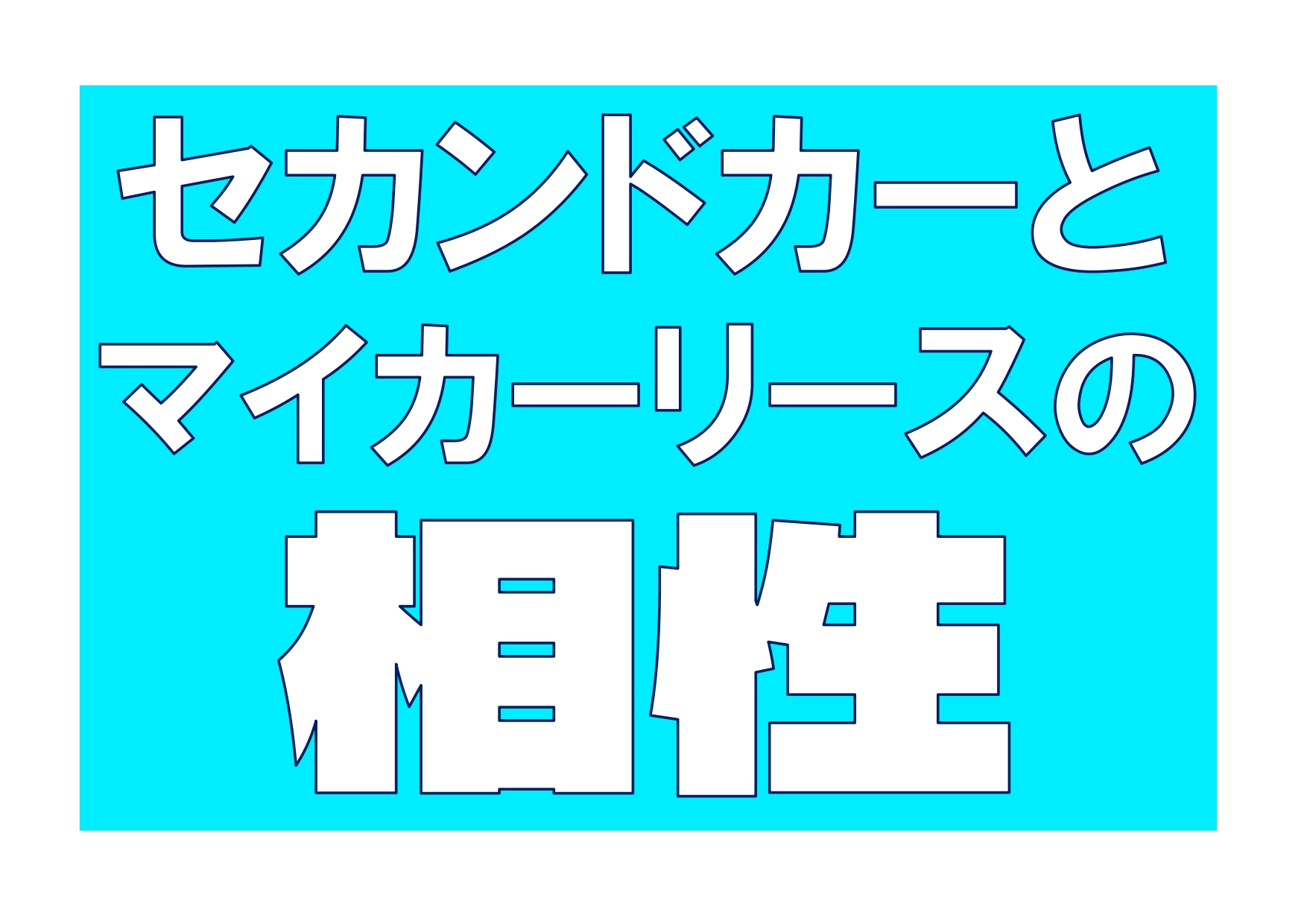 セカンドカーとマイカーリースの相性